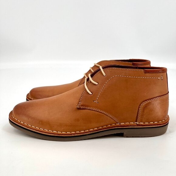 Steve Madden Hestonn Chukka Boots Size 10 Tan Leather Upper Casual Dress - Picture 3 of 14